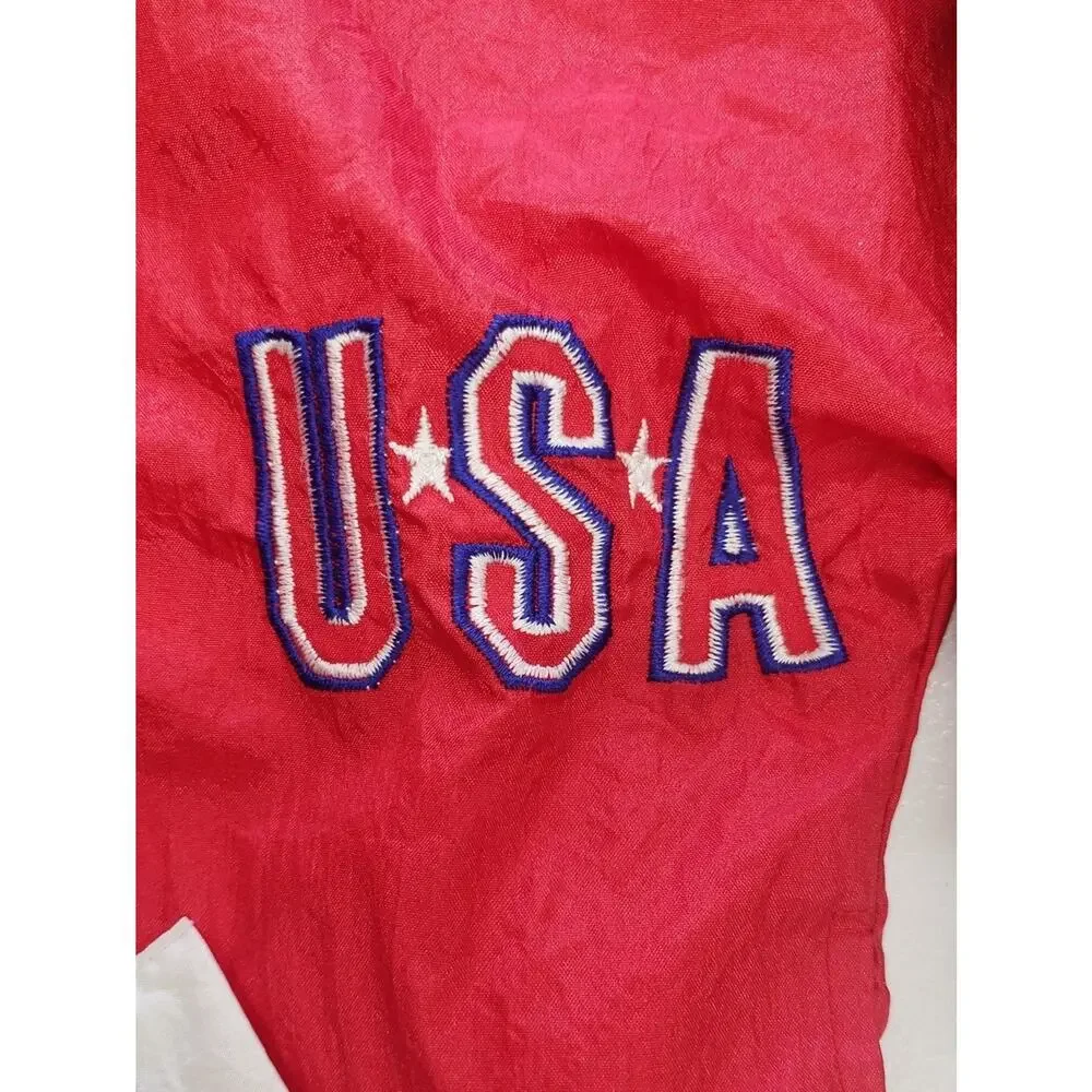 Vintage USA Red & Royal Blue Kids Windbreaker Jacket Size 12 Months